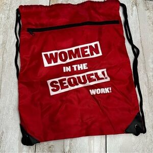 Hamilton The Musical Red Drawstring Backpack Merch Swag Broadway Anjelica Eliza